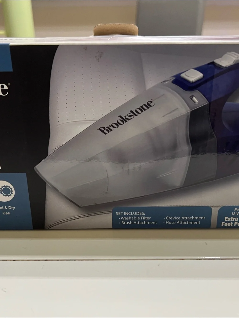 Brookstone Handheld Vacuum Cleaner - Blue and White